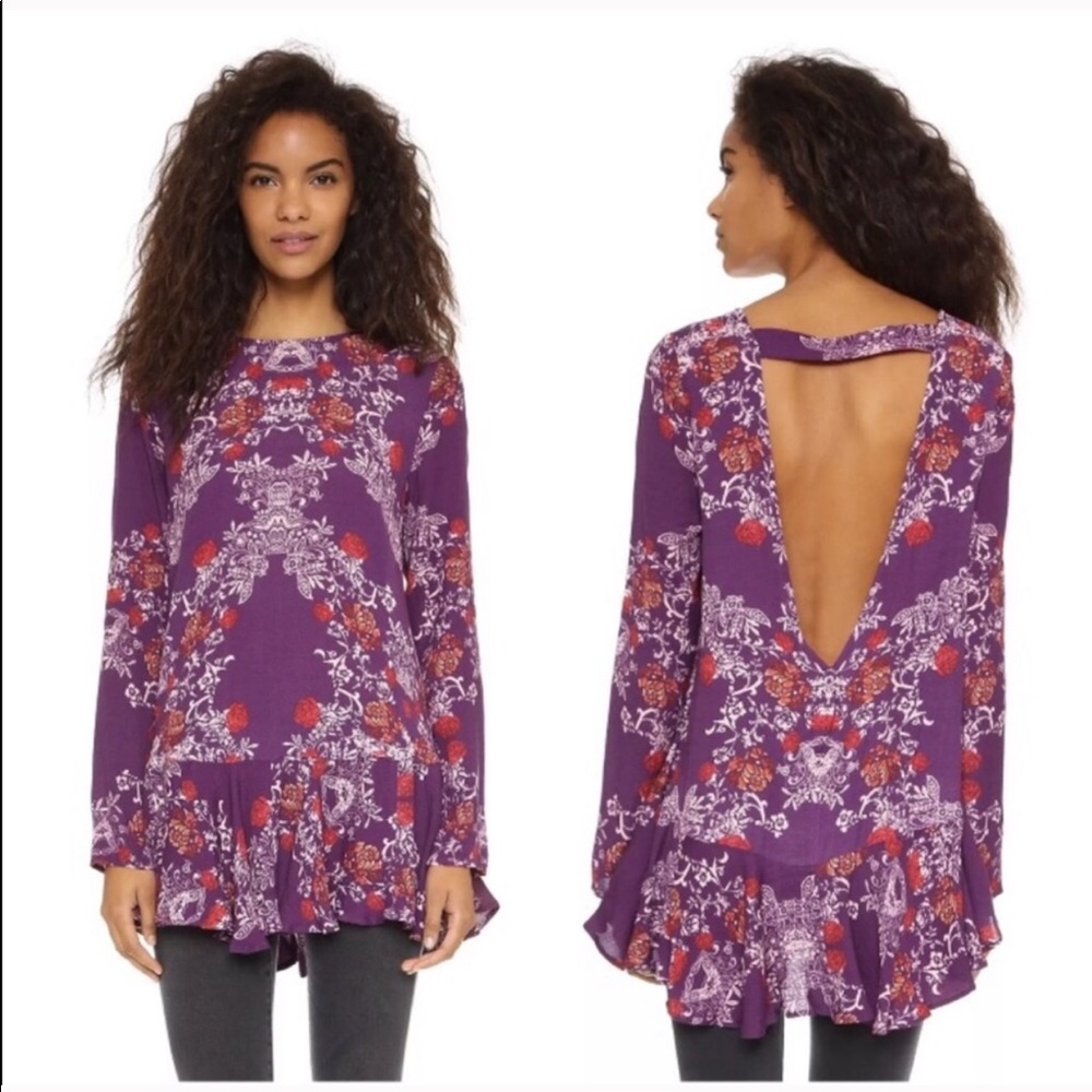 Free People Smooth Talker Open Back Tunic